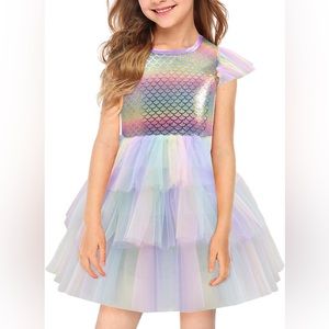 Rainbow Mermaid Tutu Dress 12-18m
